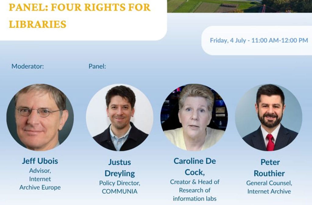 Internet Archive Europe Joins LIBER 2025 Panel on “Four Rights for Libraries”